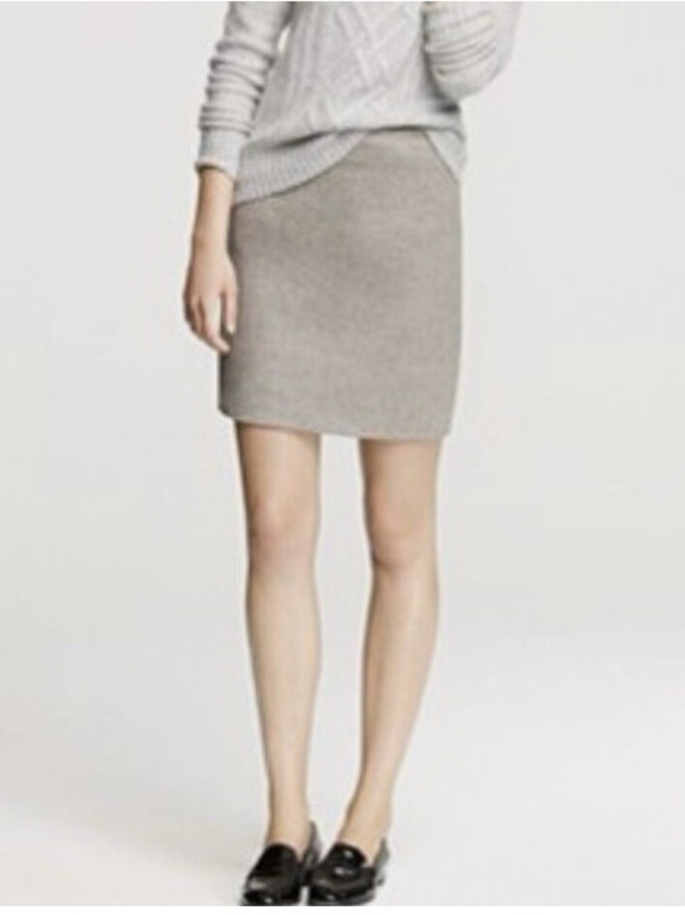 J. Crew Mercantile Light Grey Pencil Skirt Wool Sz-Ladies 4